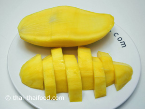 Zerteilte gelbe Mango