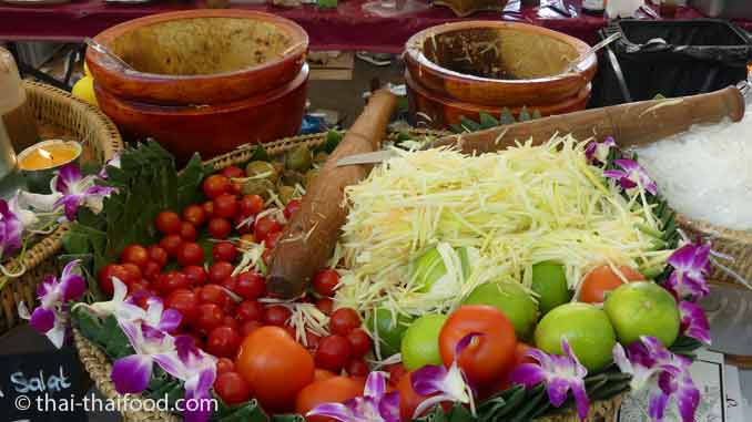 Papayasalat darf auf einem Thai Food Festival nie fehlen