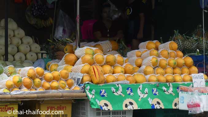 Holland Papaya Verkaufsstand Bangkok Chinatown