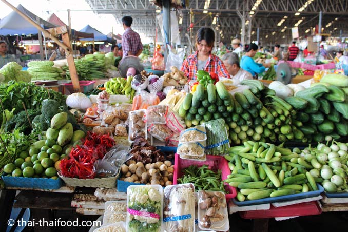 Gemüsemarktstand in Thailand